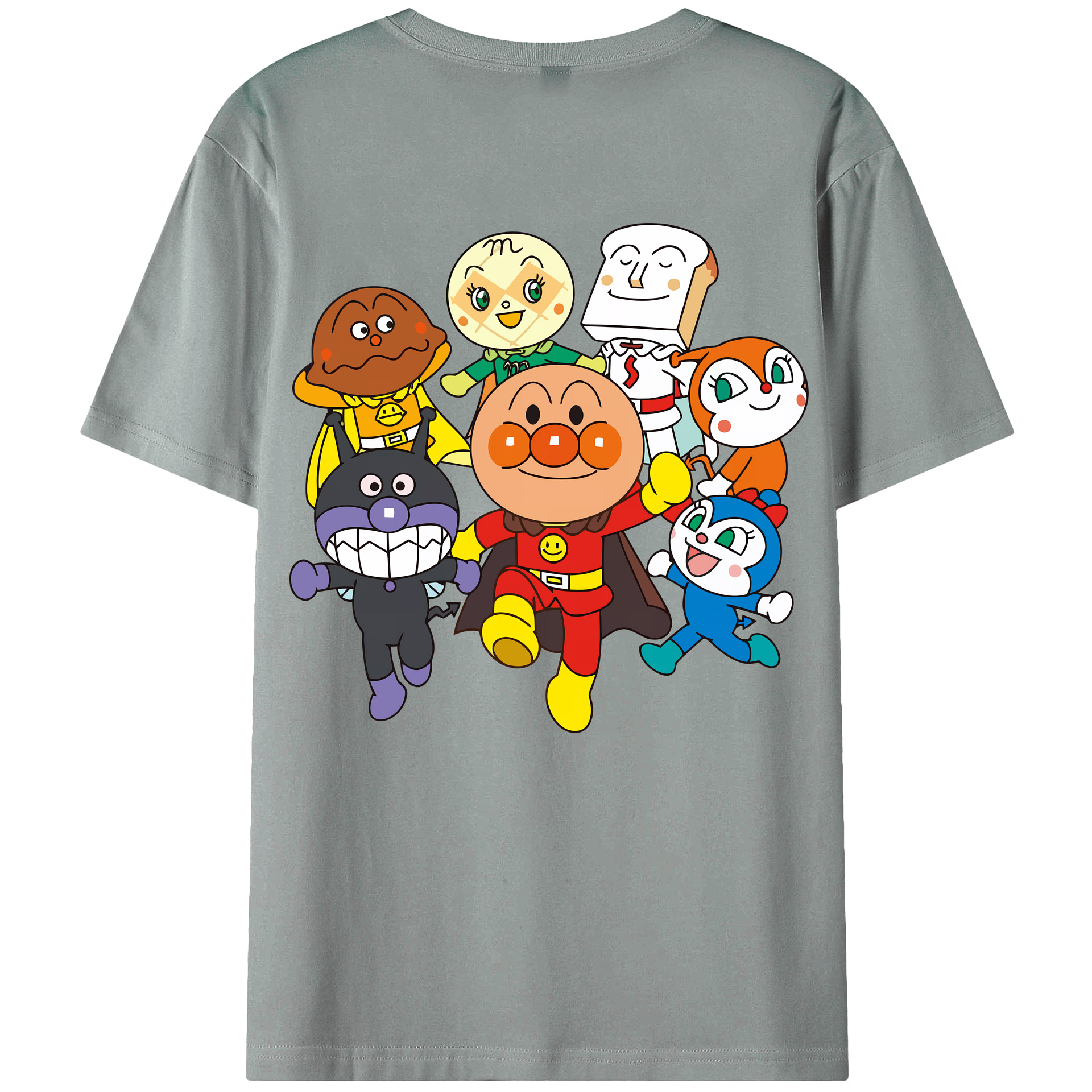 （画像用） アンパンマン Anpanman 綿100％ メンズ半袖Tシャツ（バックプリント） 通気性
